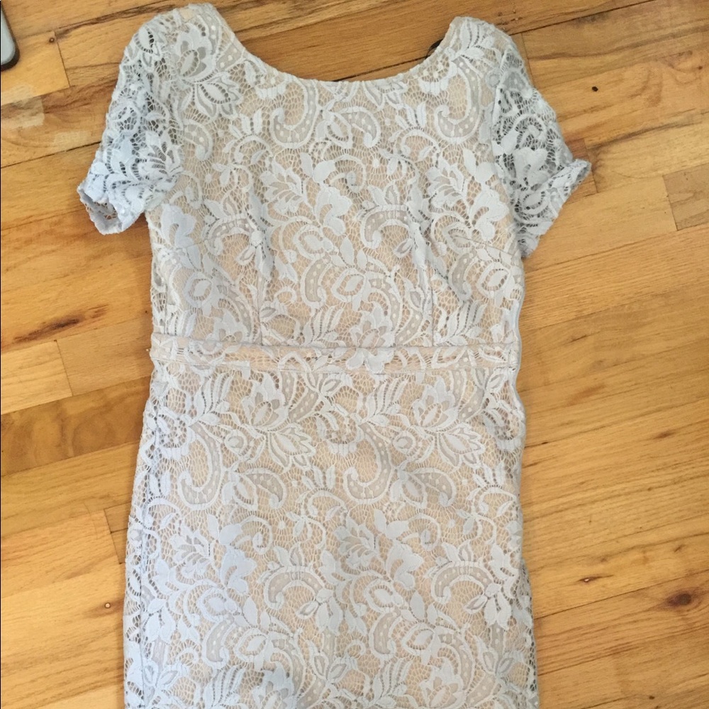 Forever21 blue and cream lace dress